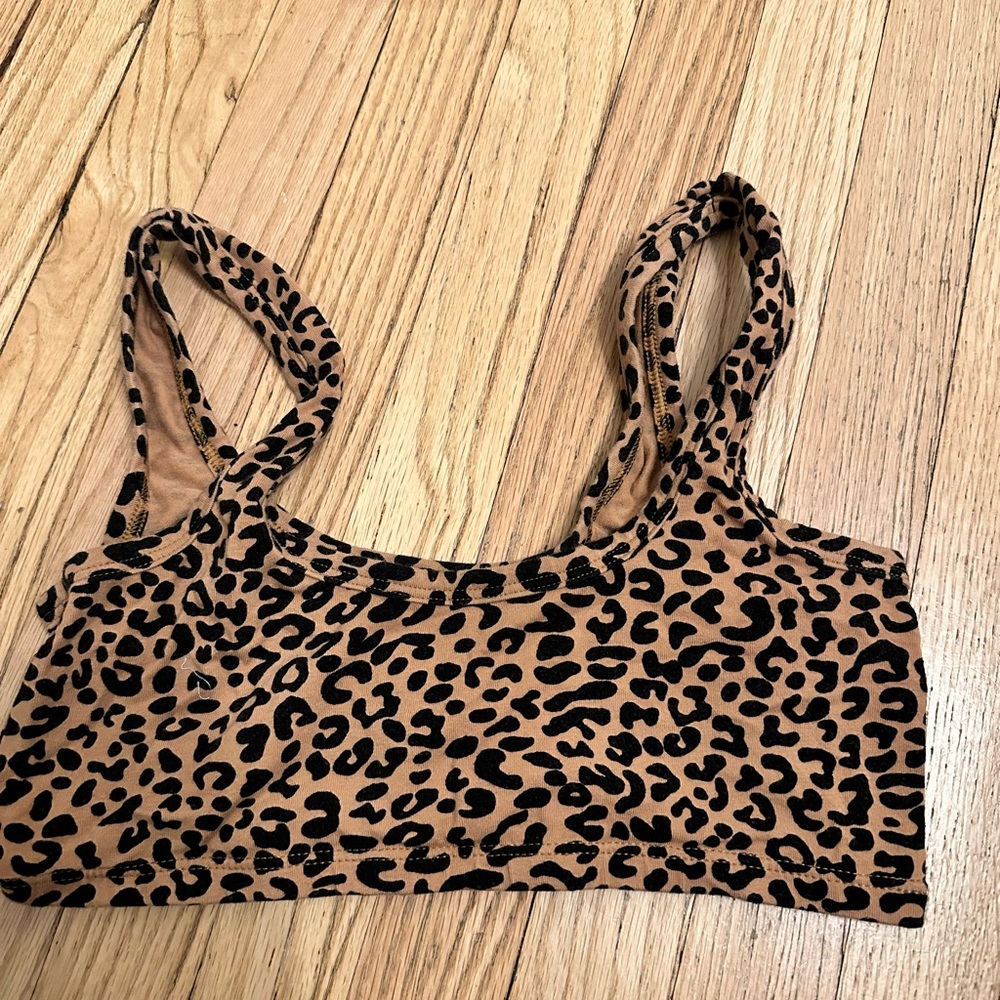 ARQ wide strap bra l large leopard
